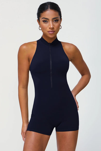 'Nakita' Half Zipper I-Back Sport Jumpsuit